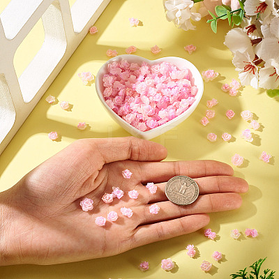 200Pcs Flower & Butterfly Resin Cabochons CRES-TA0001-89F-1