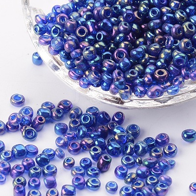 (Repacking Service Available) Round Glass Seed Beads SEED-C016-4mm-168-1