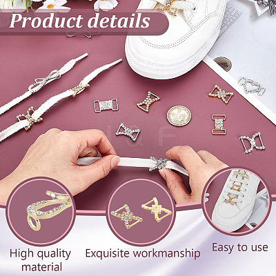 24Pcs 12 Styles Crystal Rhinestone Shoe Lace Decoration FIND-GA0005-07-1