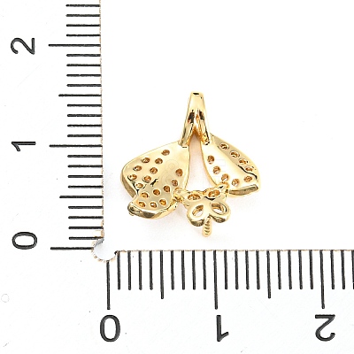 Brass Micro Cubic Zirconia Peg Bail Charms KK-Q794-04A-G-1
