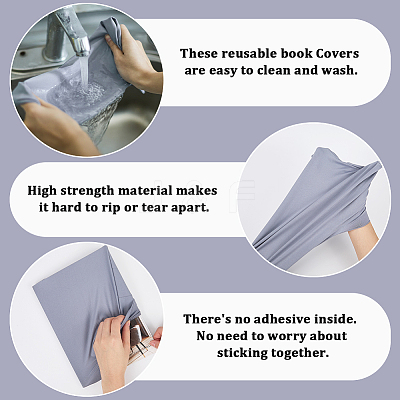 Elastic Fabric Book Covers AJEW-WH20014-08B-10-1