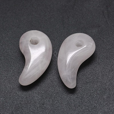 Natural Rose Quartz Pendants G-O175-33D-1