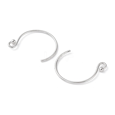 Rhodium Plated 925 Sterling Silver Earring Hooks STER-E068-05P-1