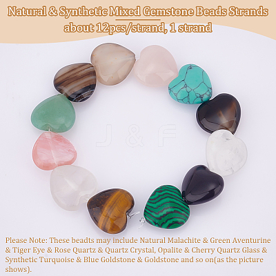 1 Strand Natural & Synthetic Mixed Gemstone Beads Strands G-OC0004-78-1