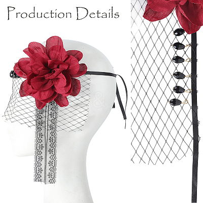 Nylon and Polyester and PP Plastic Halloween Headwear for Women Girls OHAR-WH20012-03-1