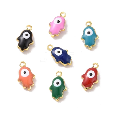 Brass Enamel Pendants KK-J302-04G-1