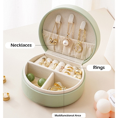 PU Leather Mini Jewelry Storage Box LS-AJEW-Z011-01A-1