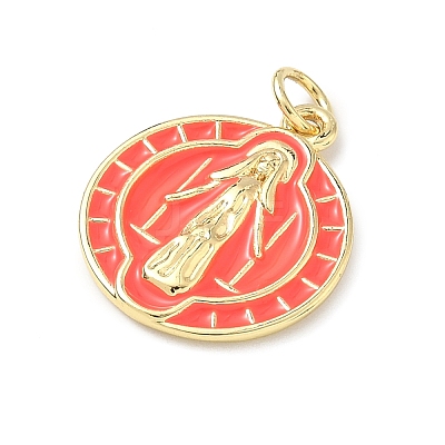 Brass Enamel Pendants KK-H255-05G-03-1