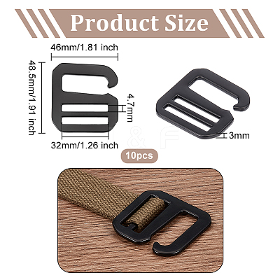 Zinc Alloy Slider Buckles FIND-WH0002-85B-1