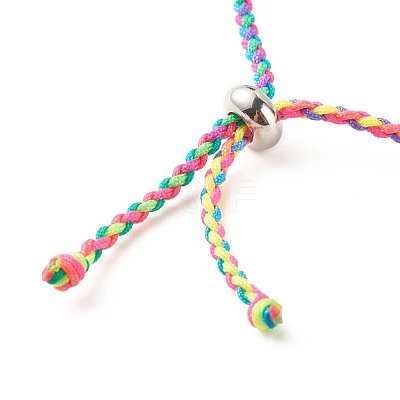 Braided Nylon Thread Bracelet AJEW-JB01124-1