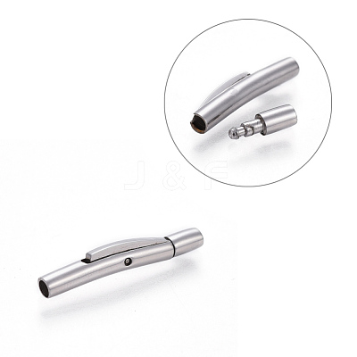 Tarnish Resistant 304 Stainless Steel Bayonet Clasps STAS-E473-01B-P-1