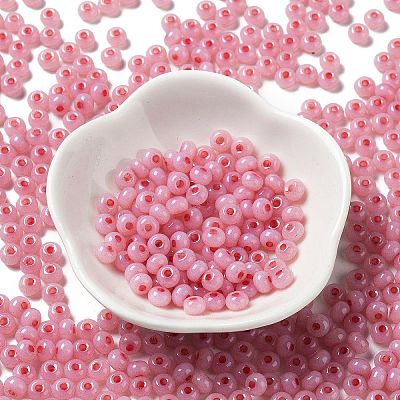 Imitation Jade 3/0 Glass Seed Beads SEED-Z001-A-A12-1