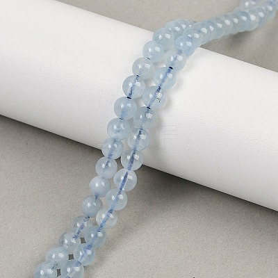 Natural Aquamarine Beads Strands G-P342-10-4mm-A-1