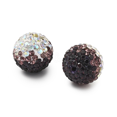 Gradient Color Design Polymer Clay Rhinestone Beads CLAY-NH0001-03C-1