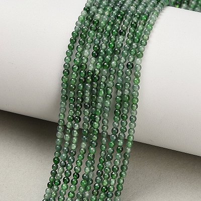 Natural Myanmar Jade/Burmese Jade Beads Strands G-A322-A02-2mm-1
