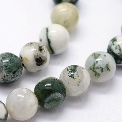Natural Tree Agate Beads Strands G-I199-03-4mm-1