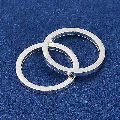 Rack Plating Brass Linking Rings KK-P286-01A-S-1