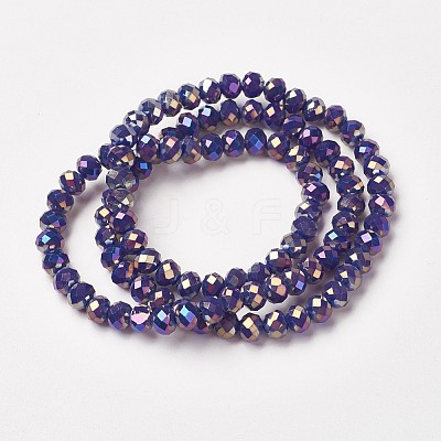 Electroplate Opaque Glass Beads Strands EGLA-A034-P4mm-T05-1