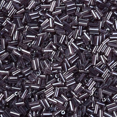 Transparent Colours Luster Glass Bugle Beads SEED-N005-001-A03-1