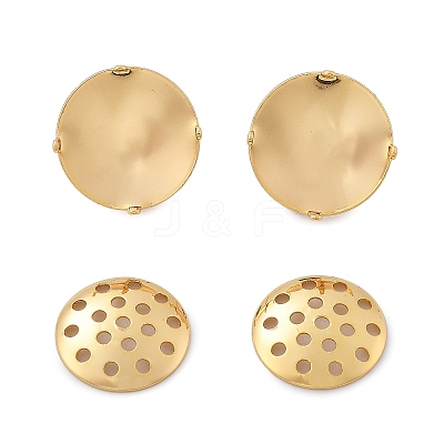 Brass Studs Earring Findings KK-K382-16A-G-1