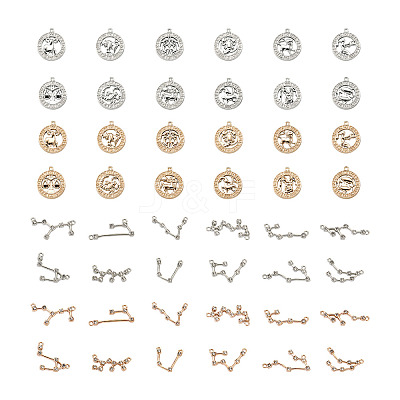 4 Sets 4 Styles Zinc Alloy Jewelry Pendant FIND-CD0001-09-1