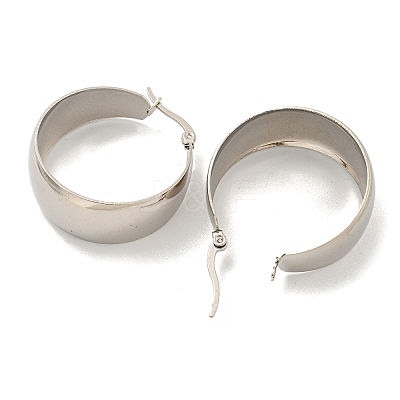 Tarnish Resistant 202 Stainless Steel Hoop Earring EJEW-H003-09P-01-1