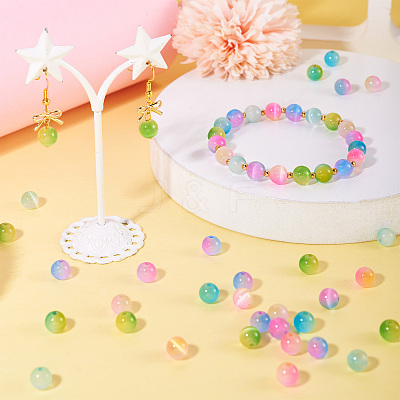 135Pcs 9 Colors Cat Eye Beads G-TA0002-48-1