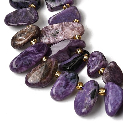 Natural Charoite Beads Strands G-P604-A29-01-1