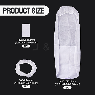 Disposable Non-woven Fabrics Car Seat & Steering Wheel Cover Sets AJEW-TAC0034-14-1