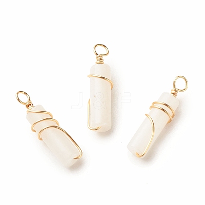 Natural White Jade Pendants X-PALLOY-JF01453-07-1