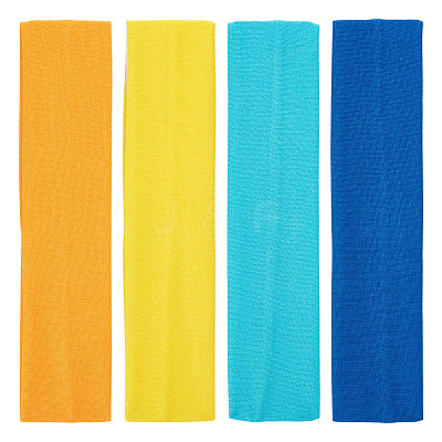 8Pcs 4 Colors Milk Silk Cloth Hair Bands OHAR-TAD0001-01B-1