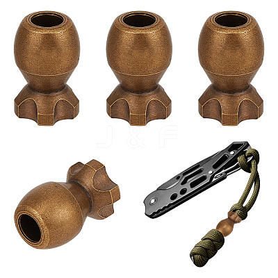 4Pcs Brass EDC European Beads KK-FG0001-35R-1