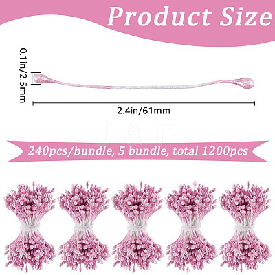 Cotton with Gypsum Artificial Flower Core for Hairpin Accessories DIY-WH20001-21C-1