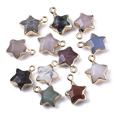 Natural & Synthetic Mixed Gemstone Pendants G-N326-36-1