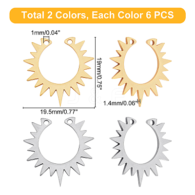 201 Stainless Steel Laser Cut Pendants STAS-UN0014-30-1