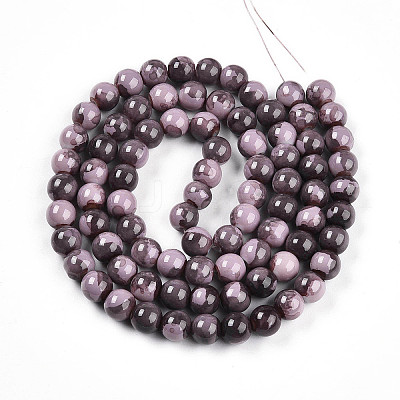 Baking Paint Glass Beads Strands X-DGLA-N003-10mm-C09-1