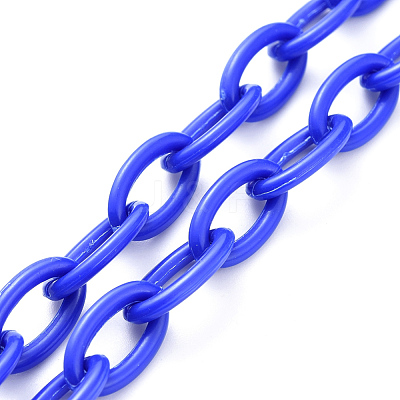 Personalized ABS Plastic Cable Chain Necklaces NJEW-JN02850-05-1