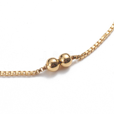 Ion Plating(IP) Stainless Steel Box Chain Anklets AJEW-G024-12G-1