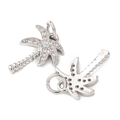 Brass Micro Pave Cubic Zirconia Pendants ZIRC-K070-38P-1