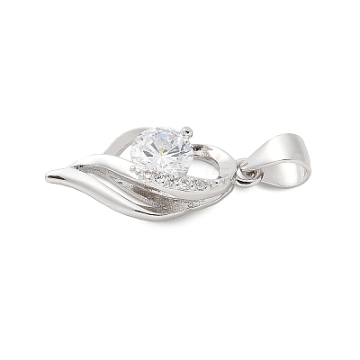 Fine Silver Cubic Zirconia Pendants STER-S008-03A-P-1
