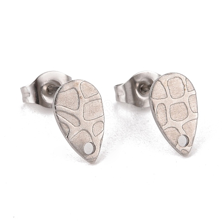 Non-Tarnish 304 Stainless Steel Stud Earring Findings STAS-O119-31P-1