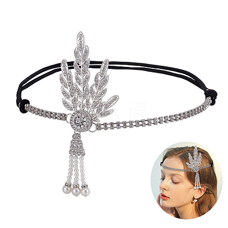 1Pc Zinc Alloy Rhinestone Headbands OHAR-HY0001-03P-1