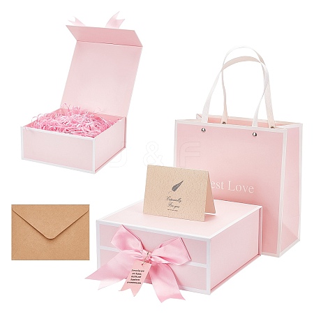 BENECREAT 1set Paper Jewelry Boxes and Paper Bags DIY-BC0005-14A-1