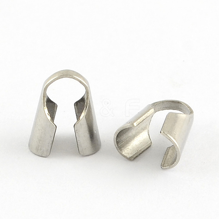 Tarnish Resistant Stainless Steel Bead Tips STAS-R062-6mm-1