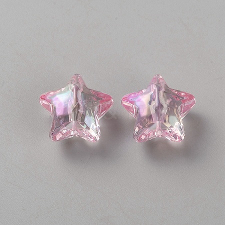 Star Transparent Acrylic Beads X-MACR-CJC0002-02B-02-1