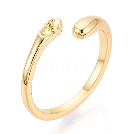 Brass Cup Peg Ring Settings KK-N274-29G-1