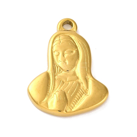 201 Stainless Steel Pendants STAS-Q015-01G-1