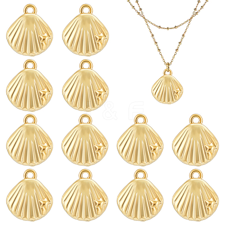 12Pcs Brass Charms KK-BC0014-63G-1