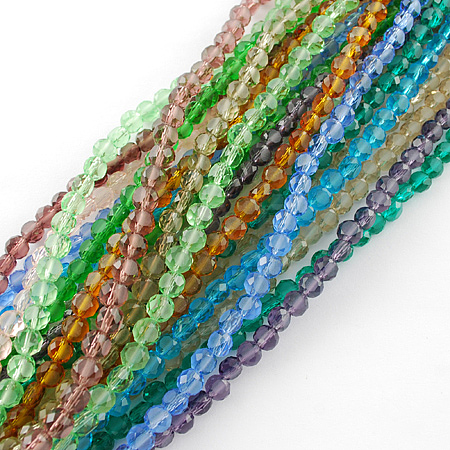 Frosted Glass Bead Strands FGLA-R038-8mm-M1-1