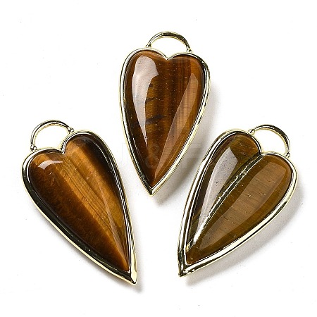 Natural Tiger Eye Pendants G-K347-01G-08-1